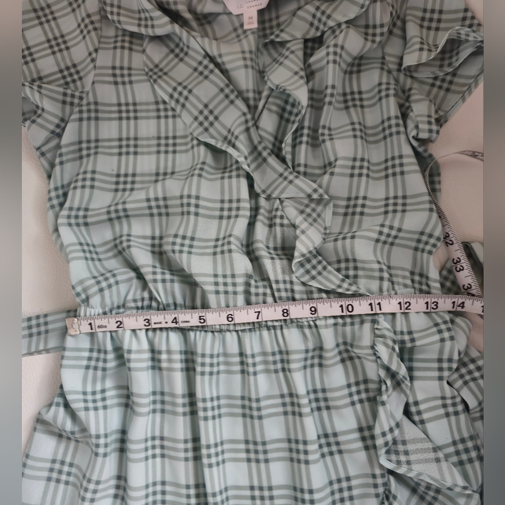 Lauren Conrad Plaid Ruffle Wrap Dress - Picture 16 of 16